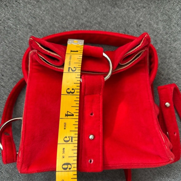JULIA SKERGETH Ledertasche Mini Bag ULTRA MINI BAG Velur Red - Picture 11 of 12
